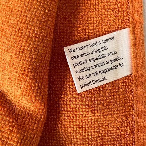 NEW HERMÈS ORANGE YACHTING BATH TOWEL - Picture 6 of 15